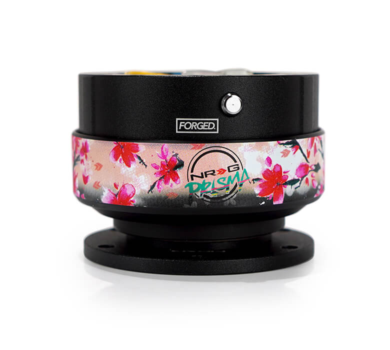 NRG Quick Release Gen 2.0 with Black Body and Sakura Ring (Prisma Collab SRK-200BK-SAK) for Japanese mini trucks