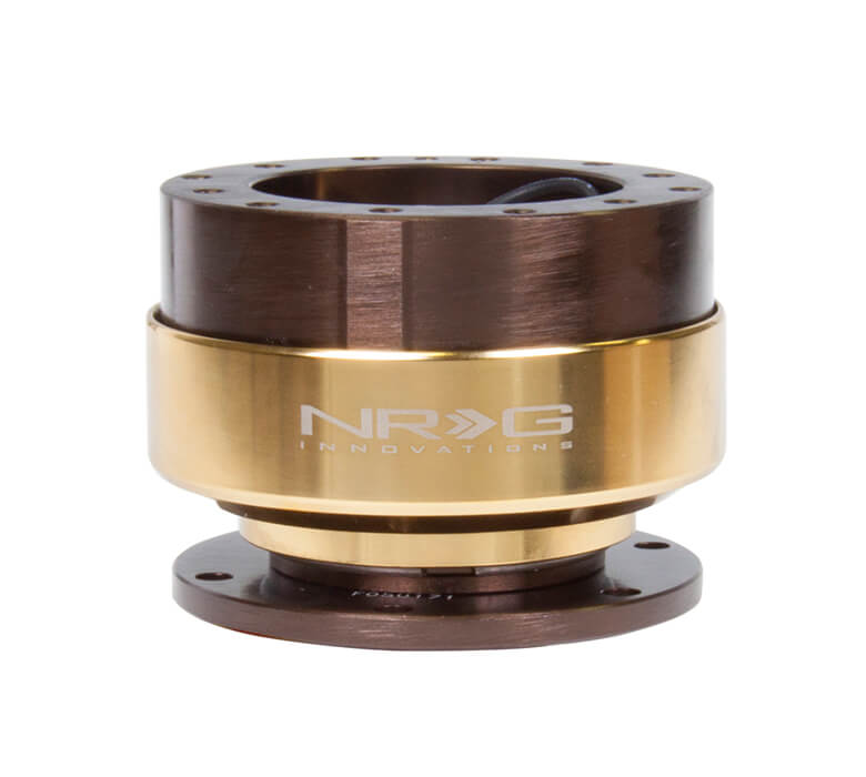 NRG Quick Release Adapter Gen 2.0 with Bronze Body and Chrome Gold Ring (SRK-200BR-CG) for Japanese mini trucks