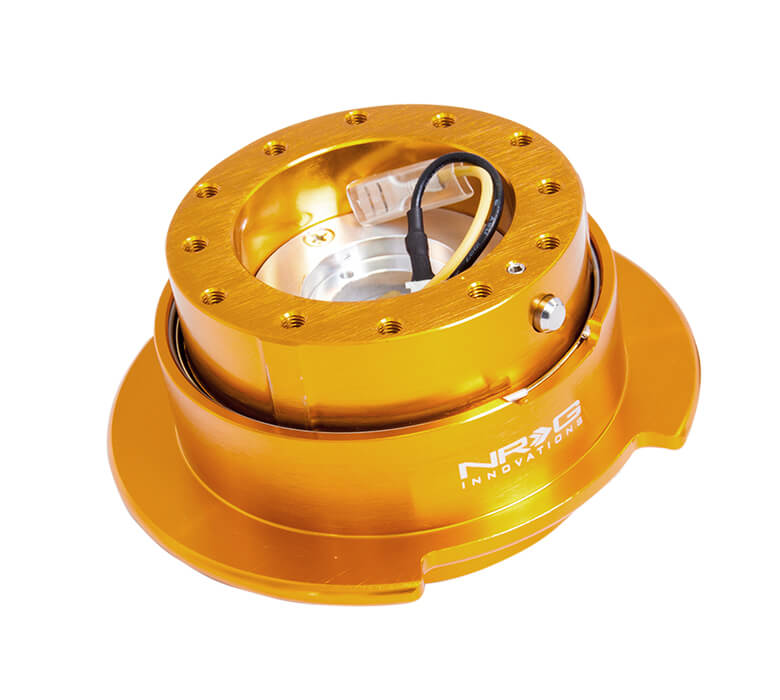 NRG Quick Release Kit SRK-250RG featuring a sleek rose gold body with a matching rose gold ring, Gen 2.5, highlighting its stylish design and superior craftsmanship.