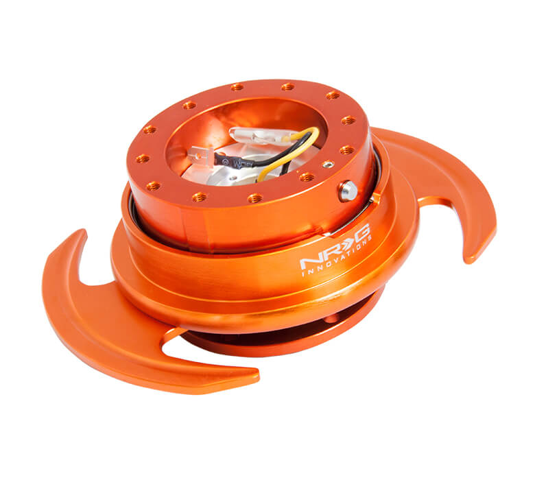 NRG Gen 3.0 Quick Release Kit with Orange Body and Orange Ring with Handles (SRK-650OR) for Japanese mini trucks