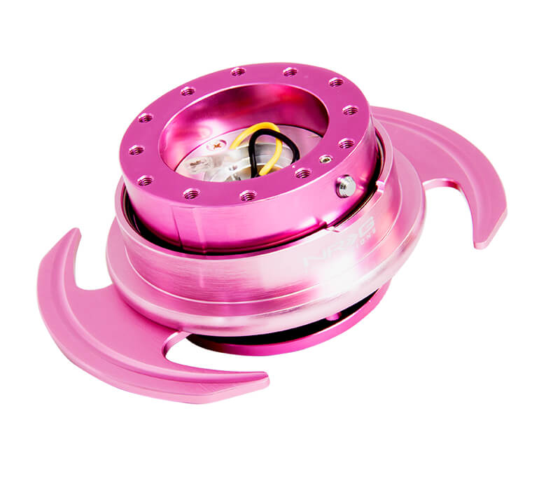 NRG Gen 3.0 Quick Release Kit with Pink Body and Pink Ring with Handles (SRK-650PK) for Japanese mini trucks
