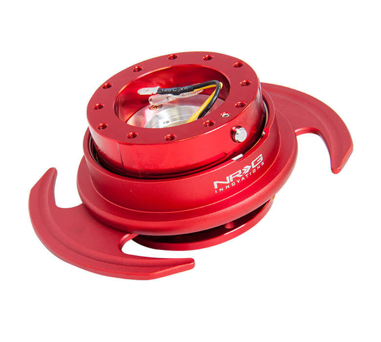 NRG Gen 3.0 Quick Release Kit with Red Metal Body and Red Ring with Handles (SRK-650RD) for Japanese mini trucks