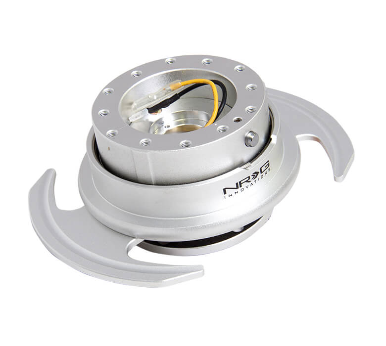 NRG Gen 3.0 Quick Release Kit with Silver Body and Silver Ring with Handles (SRK-650SL) for Japanese mini trucks