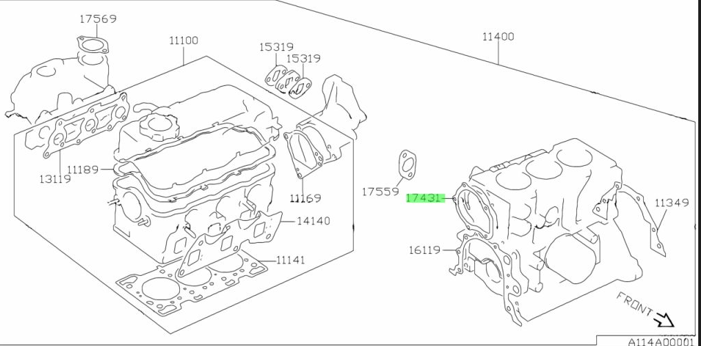 Exploded view schematic of Suzuki Carry Truck engine indicating the water pump gasket's position for models DC51T, DD51T, years 1991-1998, showcasing compatibility and installation point for mechanics and enthusiasts.