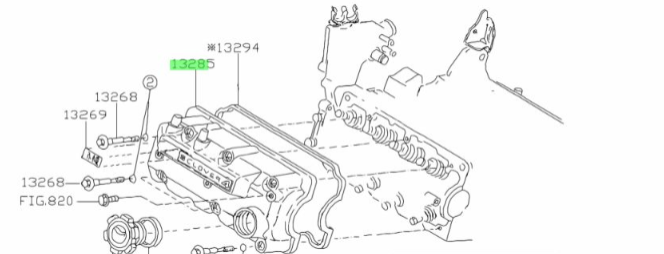 Exploded diagram of Subaru Sambar Truck KS3, KS4 Valve Cover assembly with part number references - 1990-1999