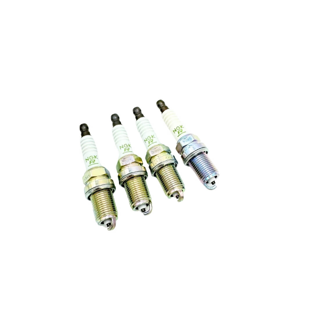 Set of NGK spark plugs for Subaru Sambar KV3, KV4, designed for 1990 to 1998 models, ready for installation.
