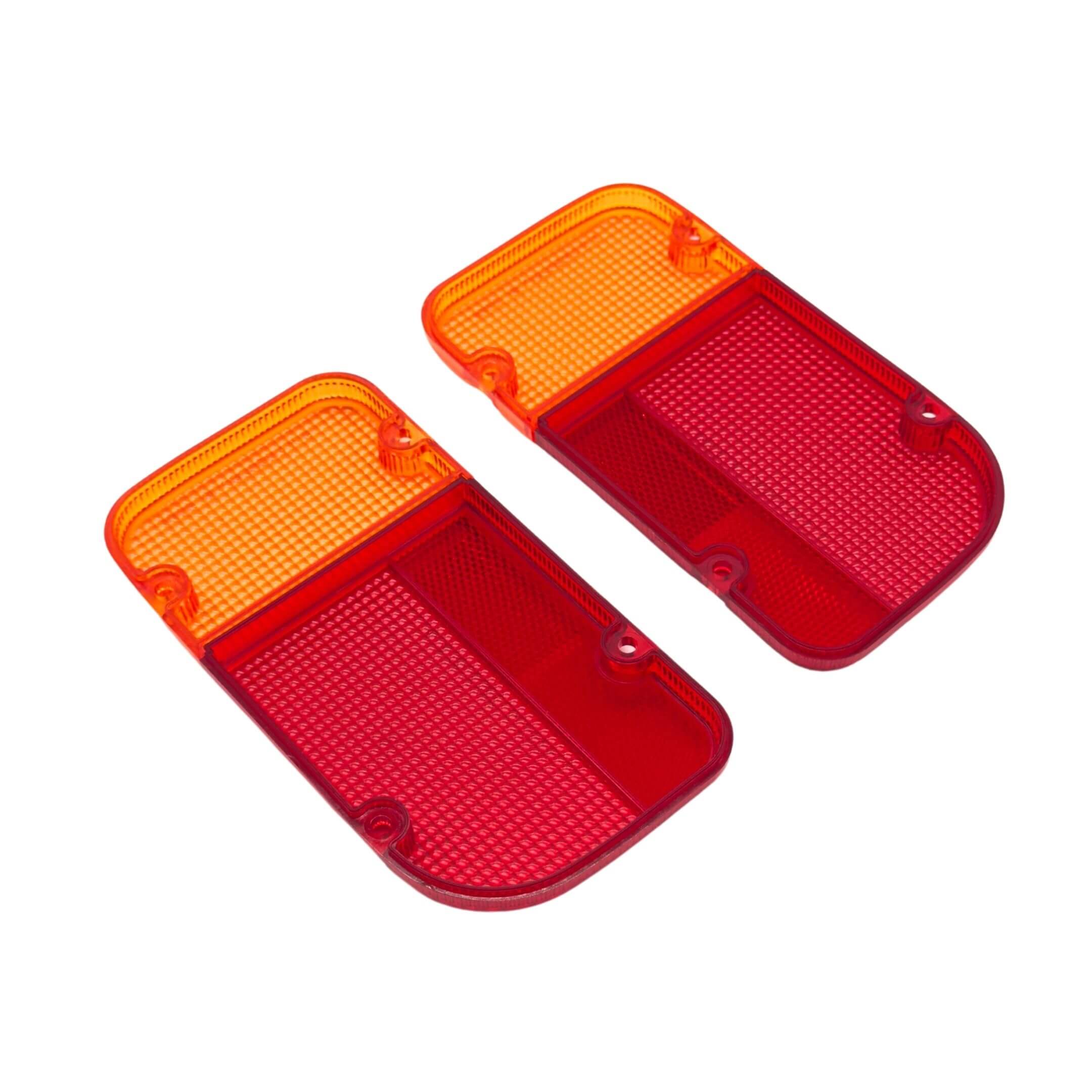 Tail Lamp Brake & Turn Signal Cover Kit for Subaru Sambar Truck KS3, KS4 Models (1998-1990) featuring vibrant red and amber lenses for right and left sides.