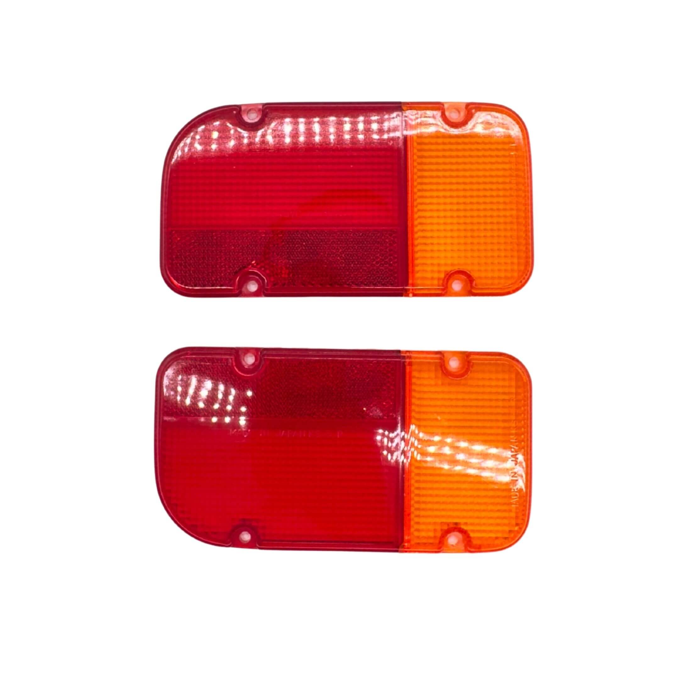 Tail Lamp Brake & Turn Signal Cover Kit for Subaru Sambar Truck KS3, KS4 Models (1998-1990) featuring red and amber lens design for right and left sides.
