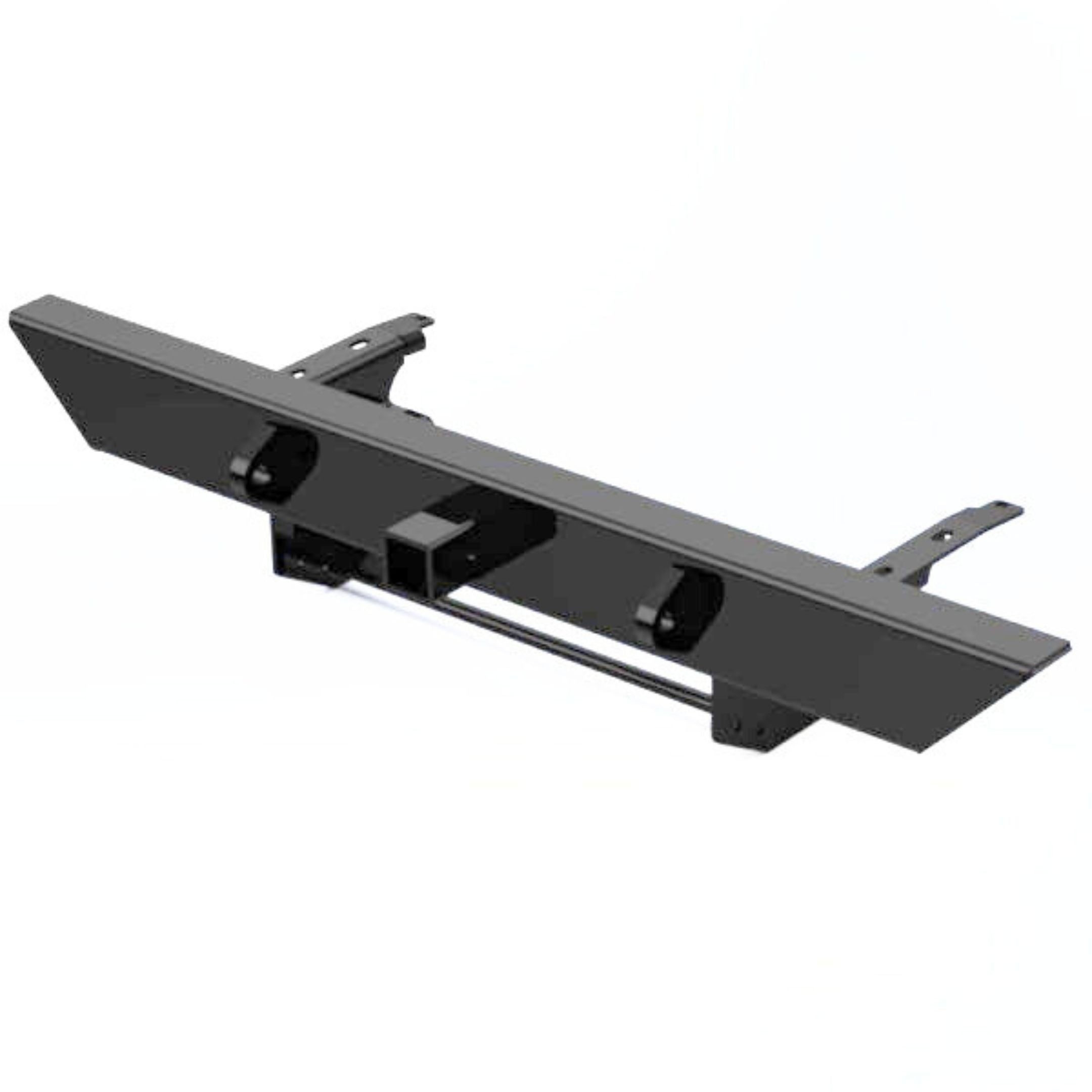 Black Suzuki Carry front bumper with 2-inch receiver for DA63T model, 2002-2012.