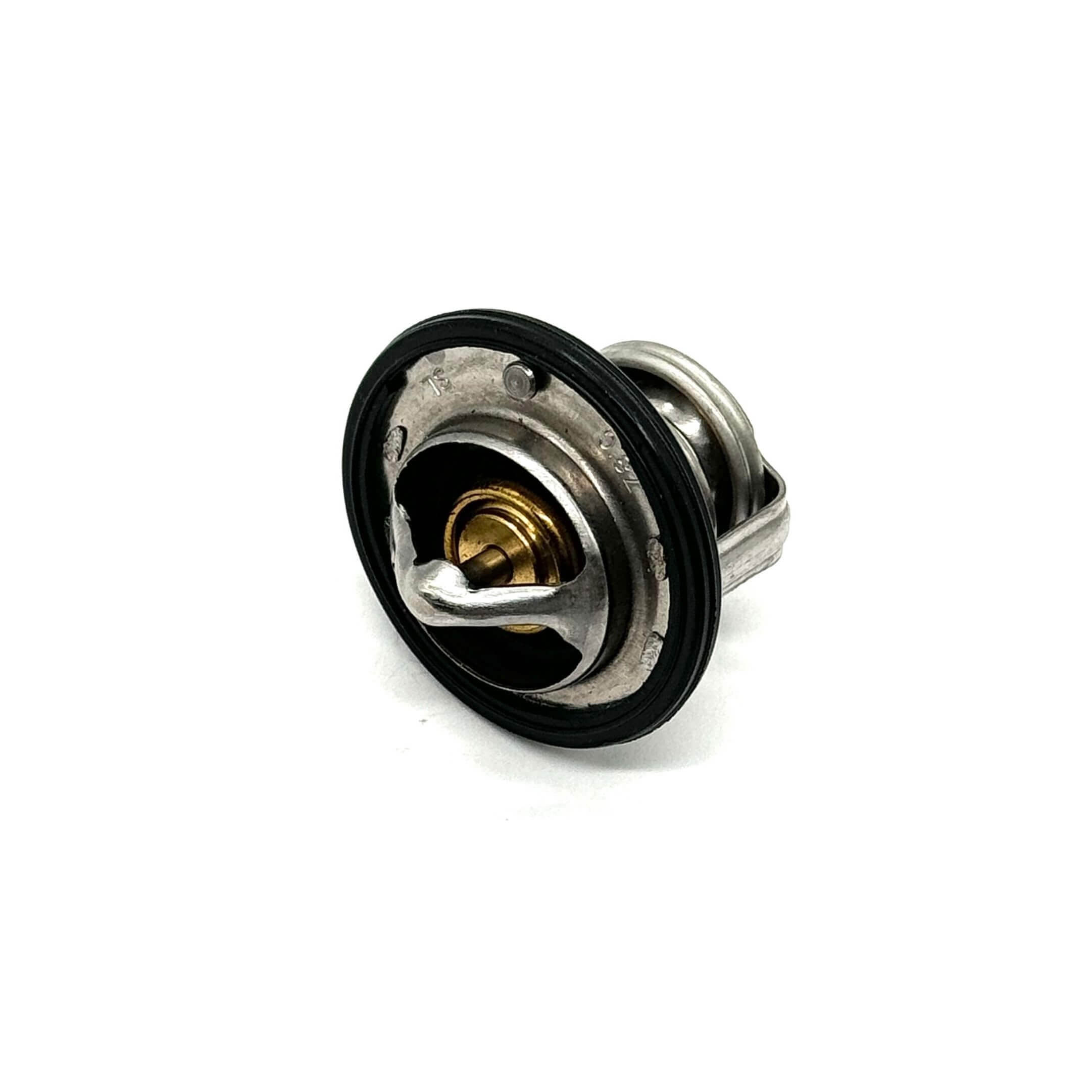 Aftermarket thermostat for Subaru Sambar Wagon TW1, TW2 models (1999-2012), featuring a silver and black design with a compact, durable construction.
