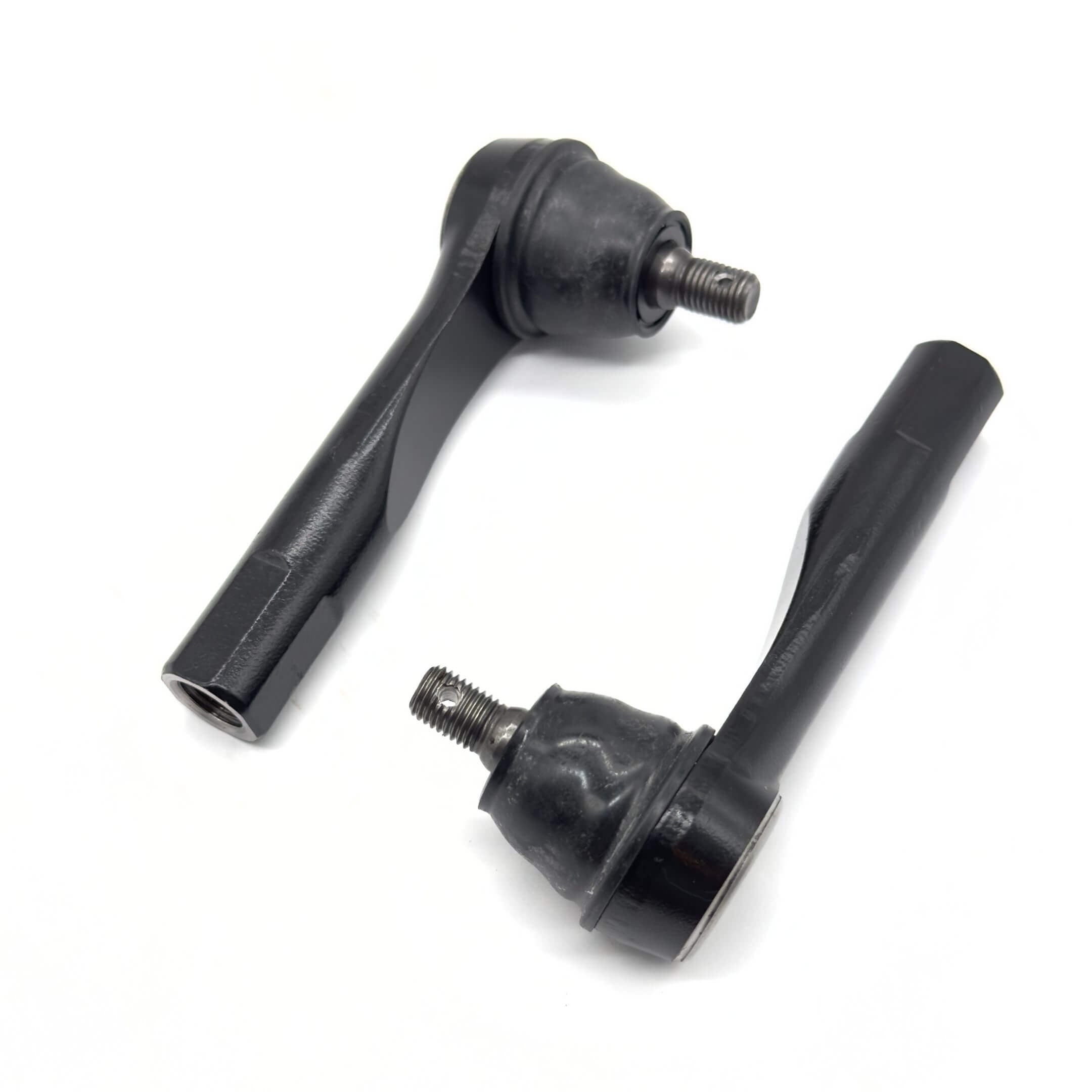 Tie Rod End Set - RH - Inner and Outer - Aftermarket for Subaru Sambar Van TV1, TV2 Models 1999-2012, featuring a durable black finish.