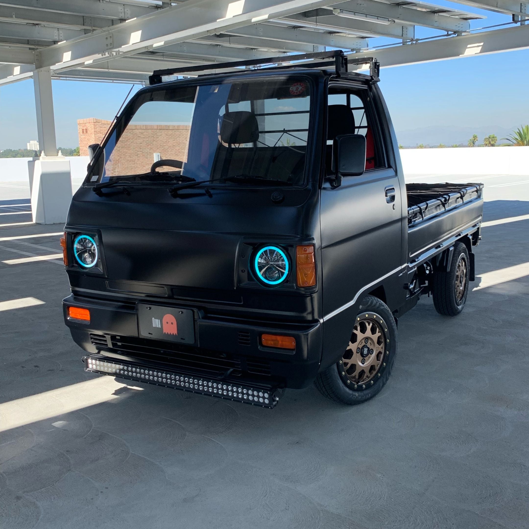 "7'' RGB Halo LED Headlights, Bluetooth Controlled - Upgrade Kit for Kei Trucks