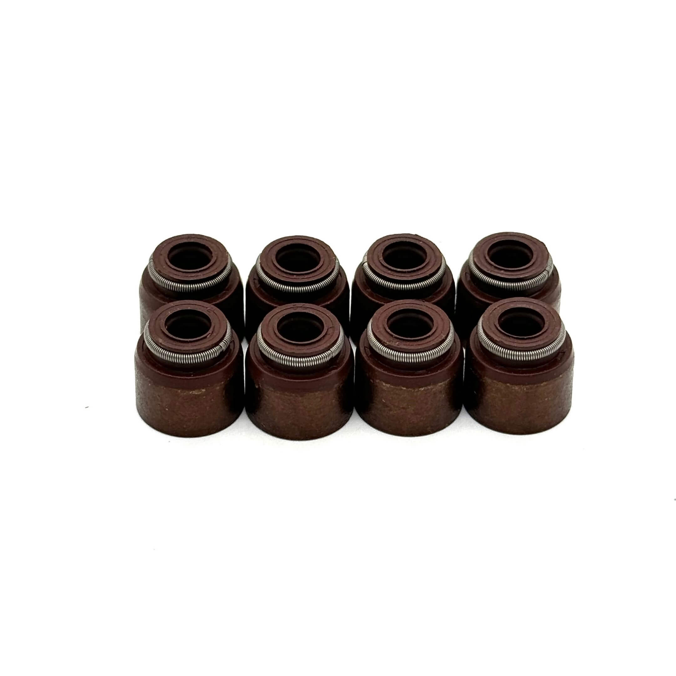 Valve Stem Replacement Kit for Subaru Sambar Truck TT1, TT2 Models (1999-2012), featuring eight brown valve stems with metal springs.