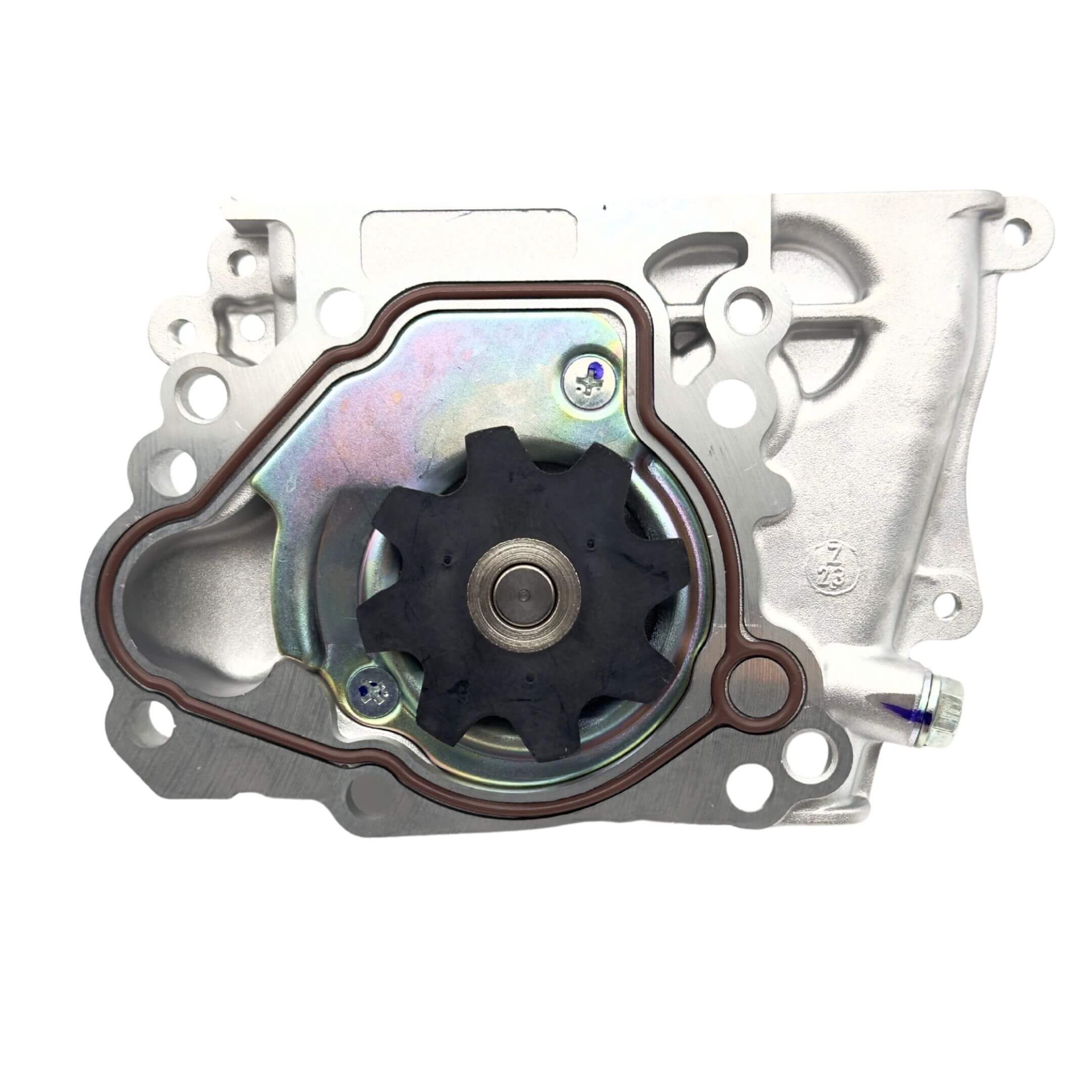 Aftermarket water pump for Subaru Sambar Wagon TW1, TW2 models (1999-2012) featuring a silver housing and black impeller.