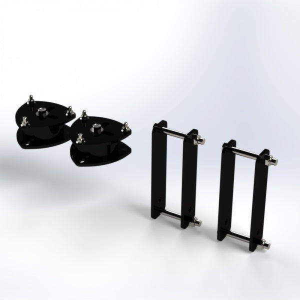Daihatsu Hijet Lift Kit 2” for S110P Model 1994-1998, featuring black components and hardware, suitable for Daihatsu Hijet Truck.