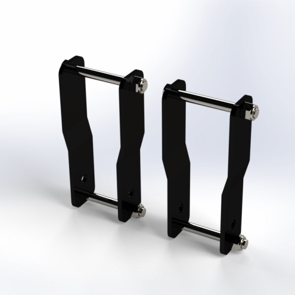 Daihatsu Hijet Rear Shackle Kit for S510P Models 2014-2025, featuring durable black metal construction and essential hardware.