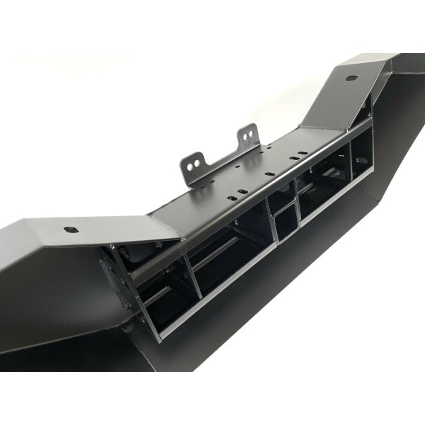 Suzuki Carry front bumper with 2-inch receiver for DB52T models, 1999-2002, featuring a durable black finish.
