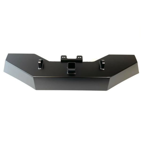 Suzuki Carry Front Bumper with 2” Receiver for DB52T Models 1999-2002, featuring a sleek black design.