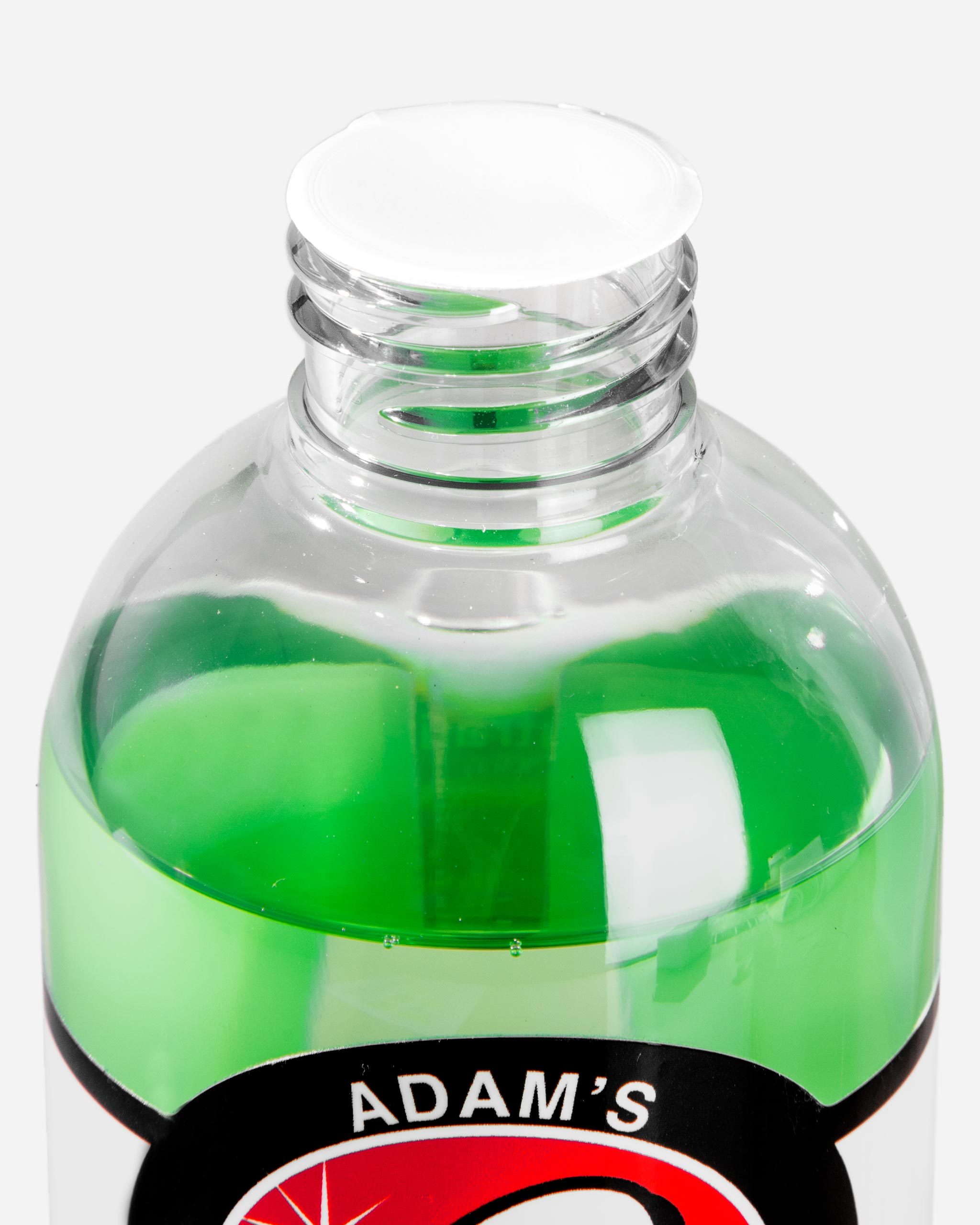 Best Car Window Cleaner open bottle detail, showcasing Adam’s Polishes eco-friendly formula designed to eliminate streaks and residue.
