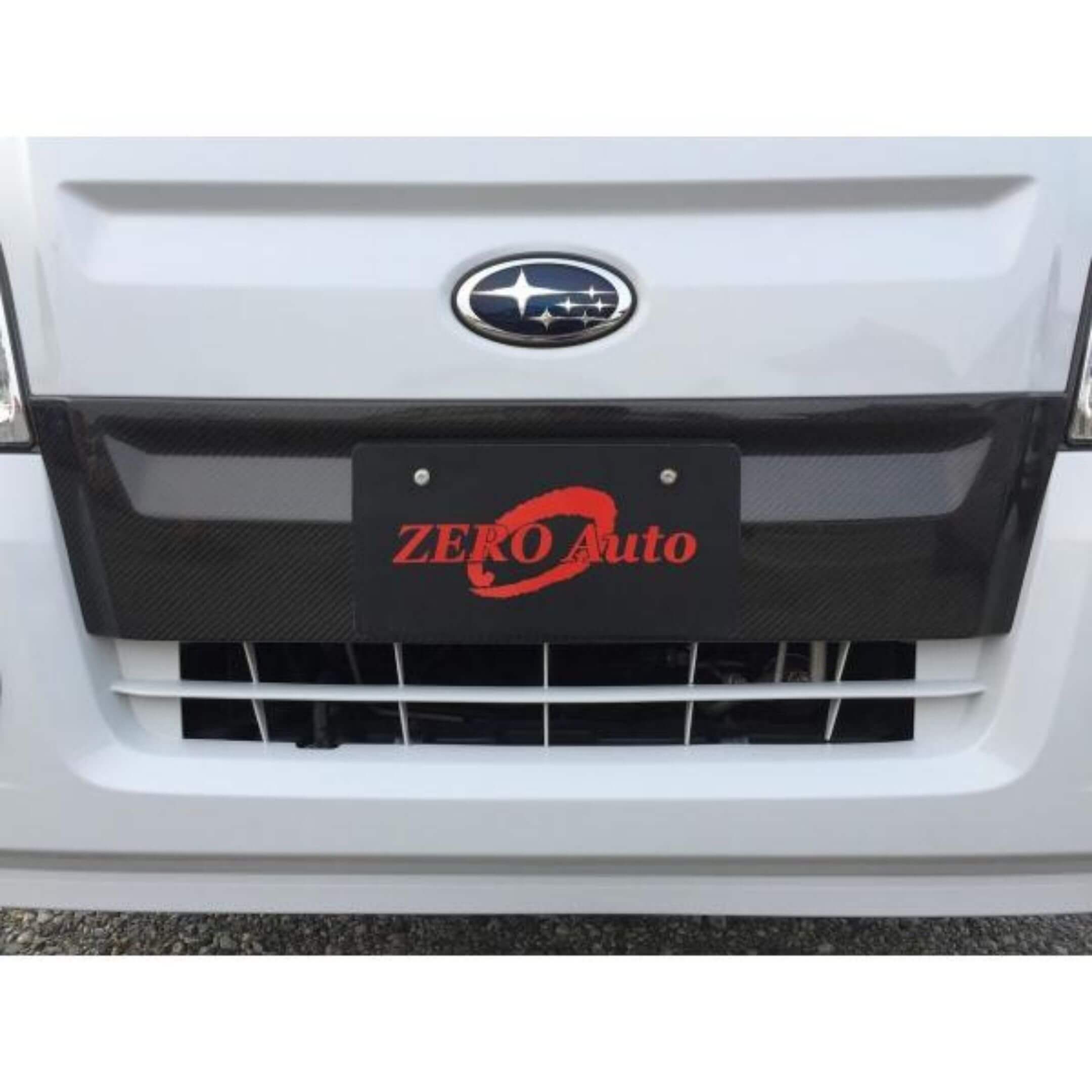 Front Bumper Carbon Fiber Cover - Zero Auto - Subaru Sambar Wagon TW1, TW2 Models - 2009-2012