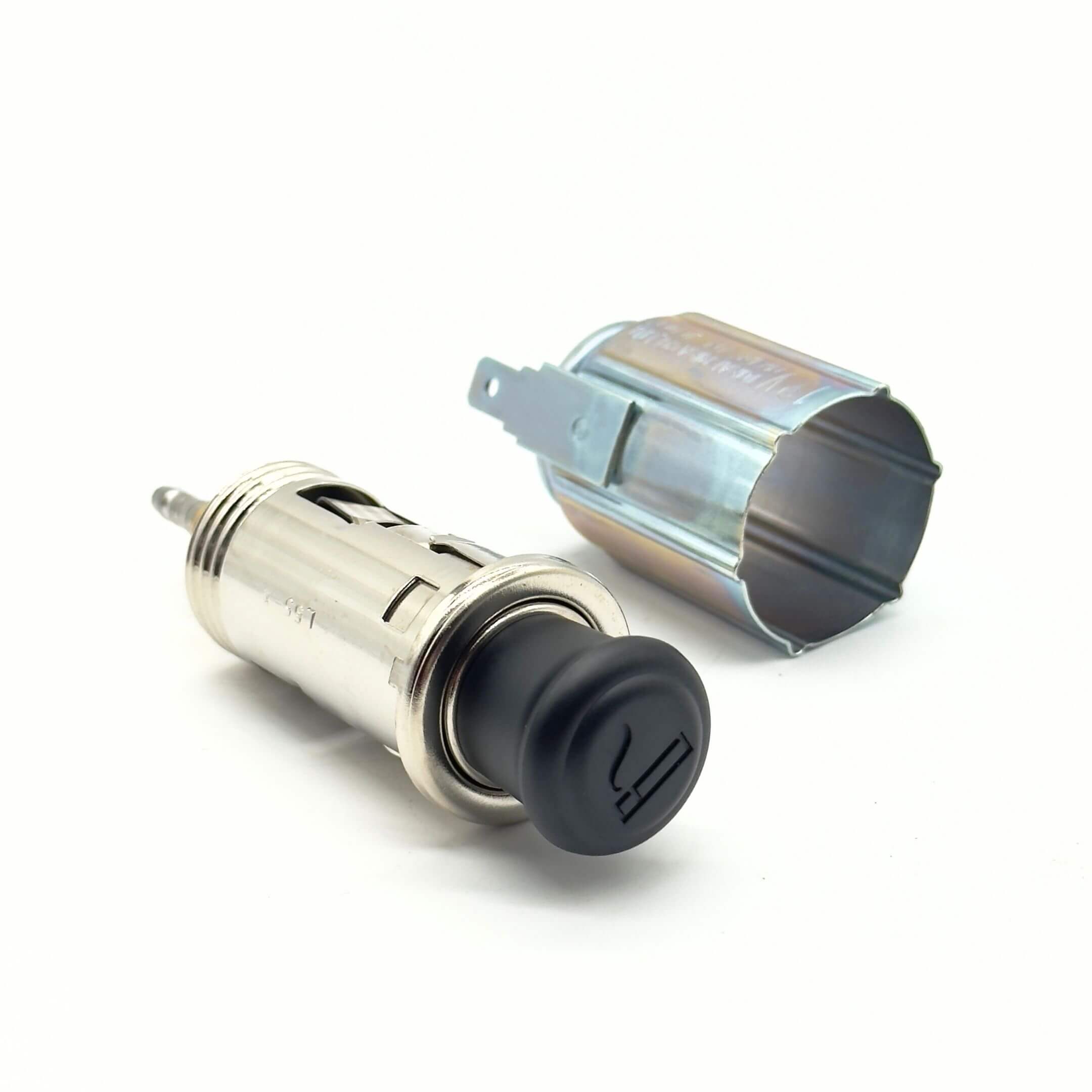 Cigarette Lighter Assembly for Subaru Sambar Truck TT1, TT2 Models (1999-2012) featuring a sleek metallic design and black push-button.