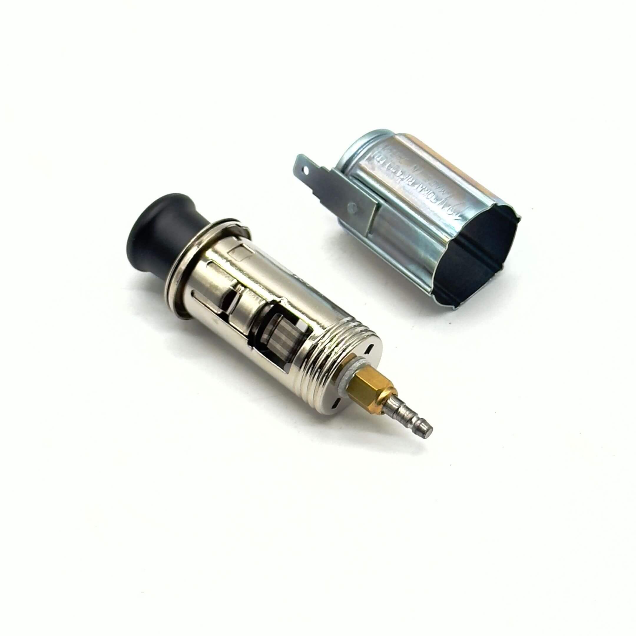 Cigarette Lighter Assembly for Subaru Sambar Van TV1, TV2 Models (1999-2012) featuring a metallic finish and detachable components.