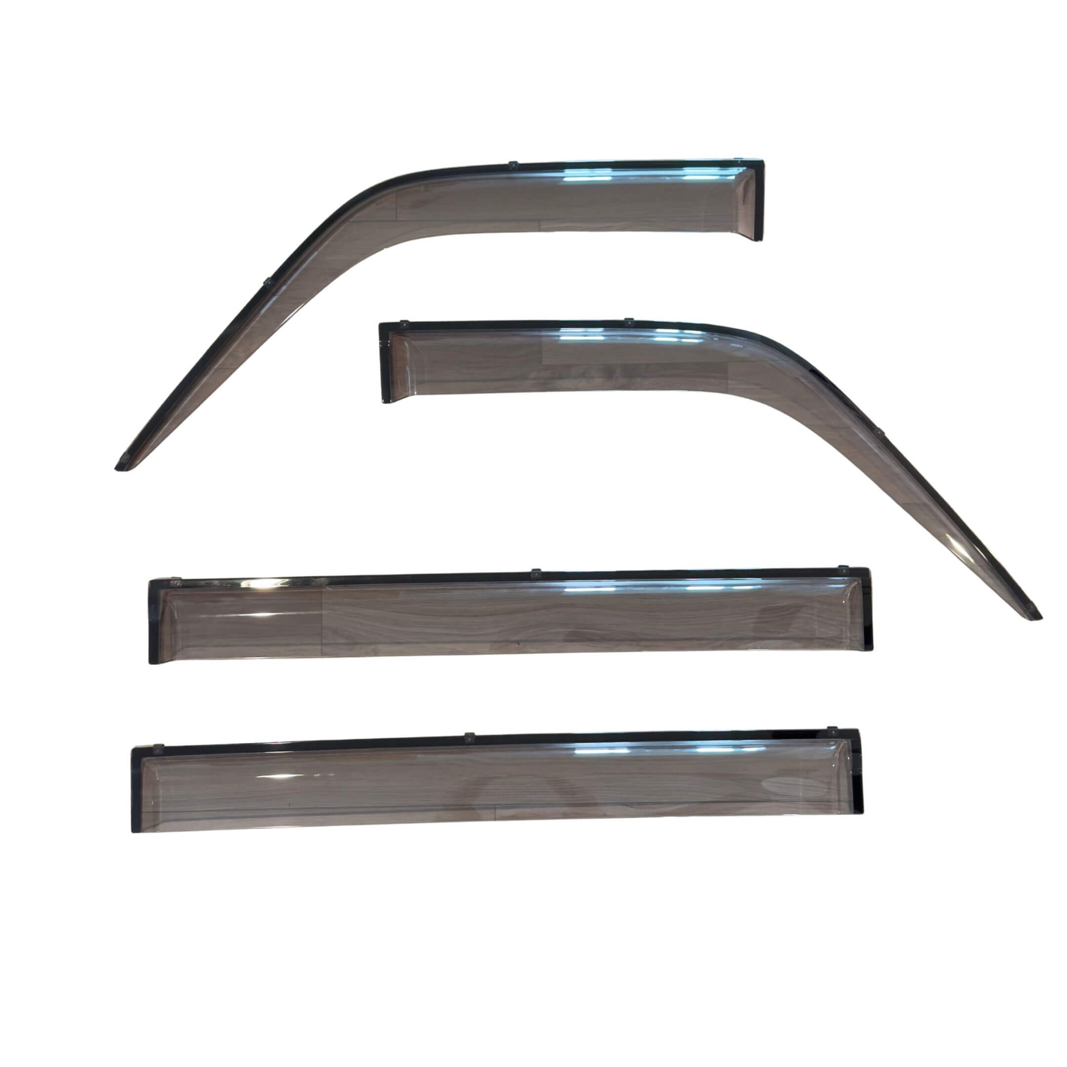 Complete 4-piece door rain visor set for Honda Vamos HM1 HM2 1999–2018 top layout