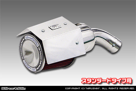 Suzuki Carry Air Filter Kit with Wirus Win Power Air Filter Cover, designed for DD51T Turbo Models (1991-1999) with angle type headlights, featuring a sleek metallic finish.