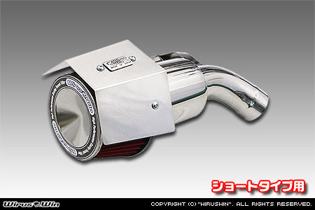 Suzuki Carry Air Filter Kit with Wirus Win Power Air Filter Cover, designed for DD51T Turbo Models (1991-1999) with angle type headlights, featuring a sleek metallic finish.
