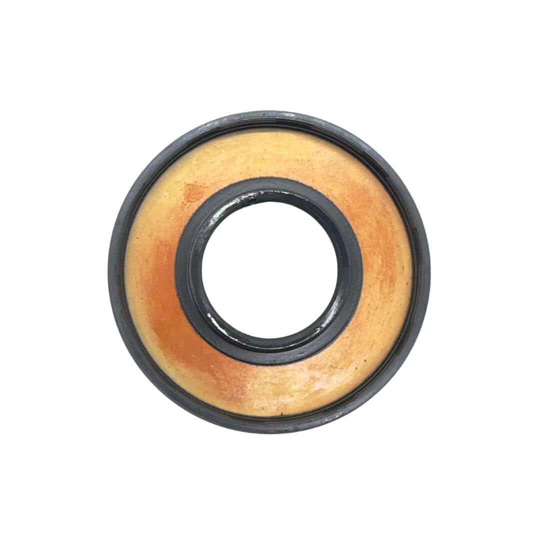Front Axle Oil Seal for Honda Acty Truck HA3, HA4 Models (1990-1999) featuring a circular design with a black outer edge and tan inner surface.