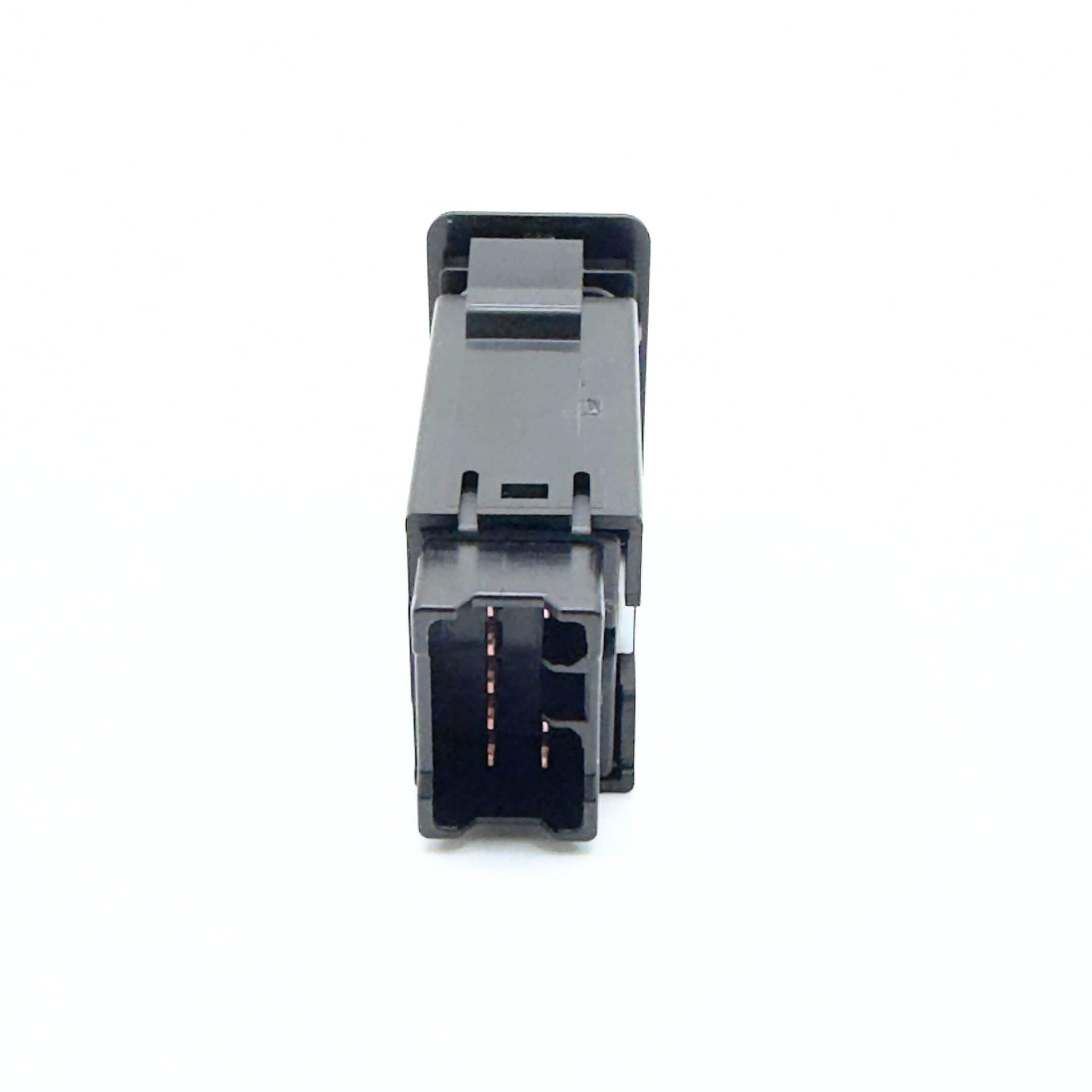 Hazard Lights Button Assembly for Subaru Sambar Van TV1, TV2 Models (1999-2012) featuring a compact, rectangular design with visible connector pins.