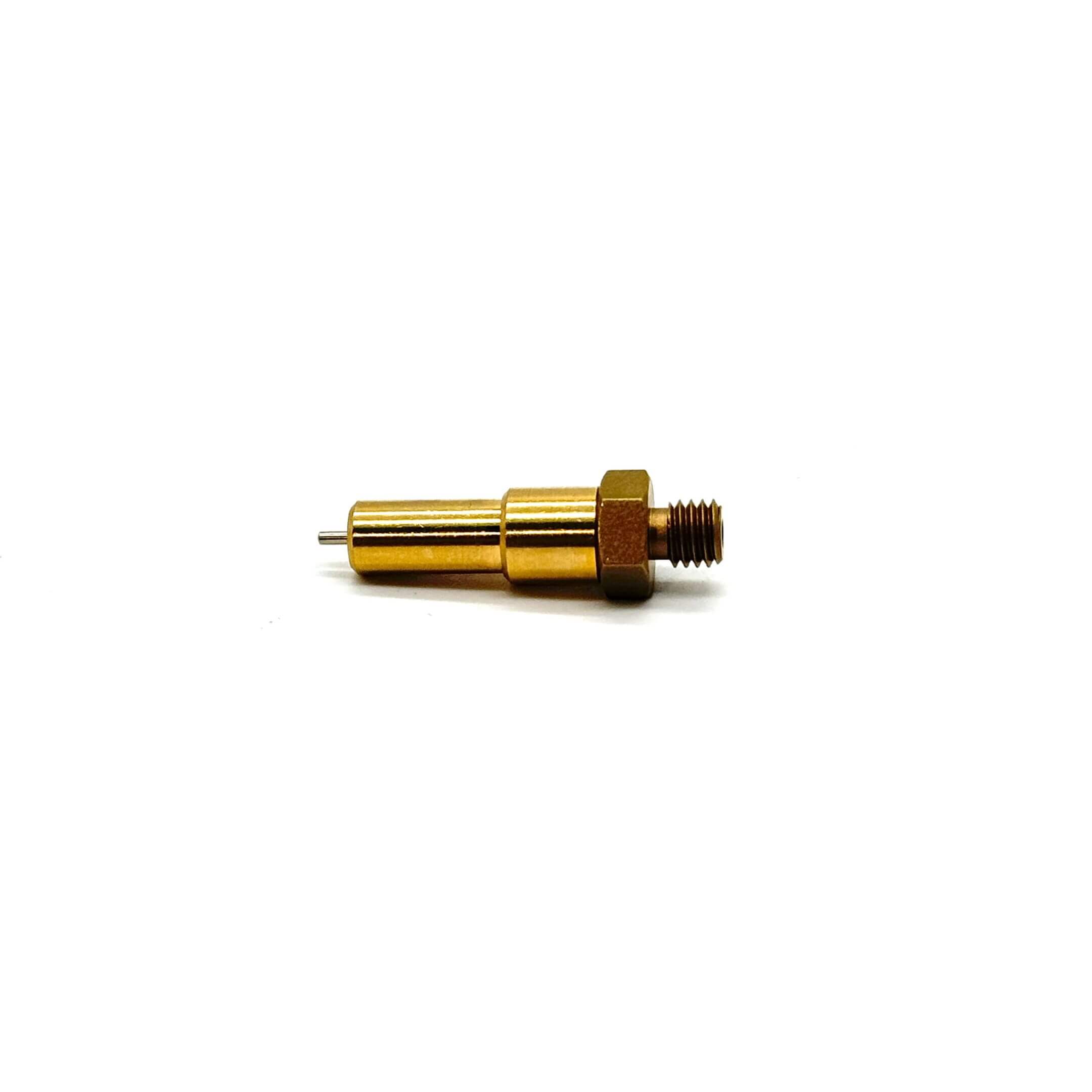 Detailed bottom view of the Carburetor Secondary Economizer Jet for Honda Acty Truck HA3, HA4 (1990-1999), featuring the threaded connection and fine tip for precise fuel control.