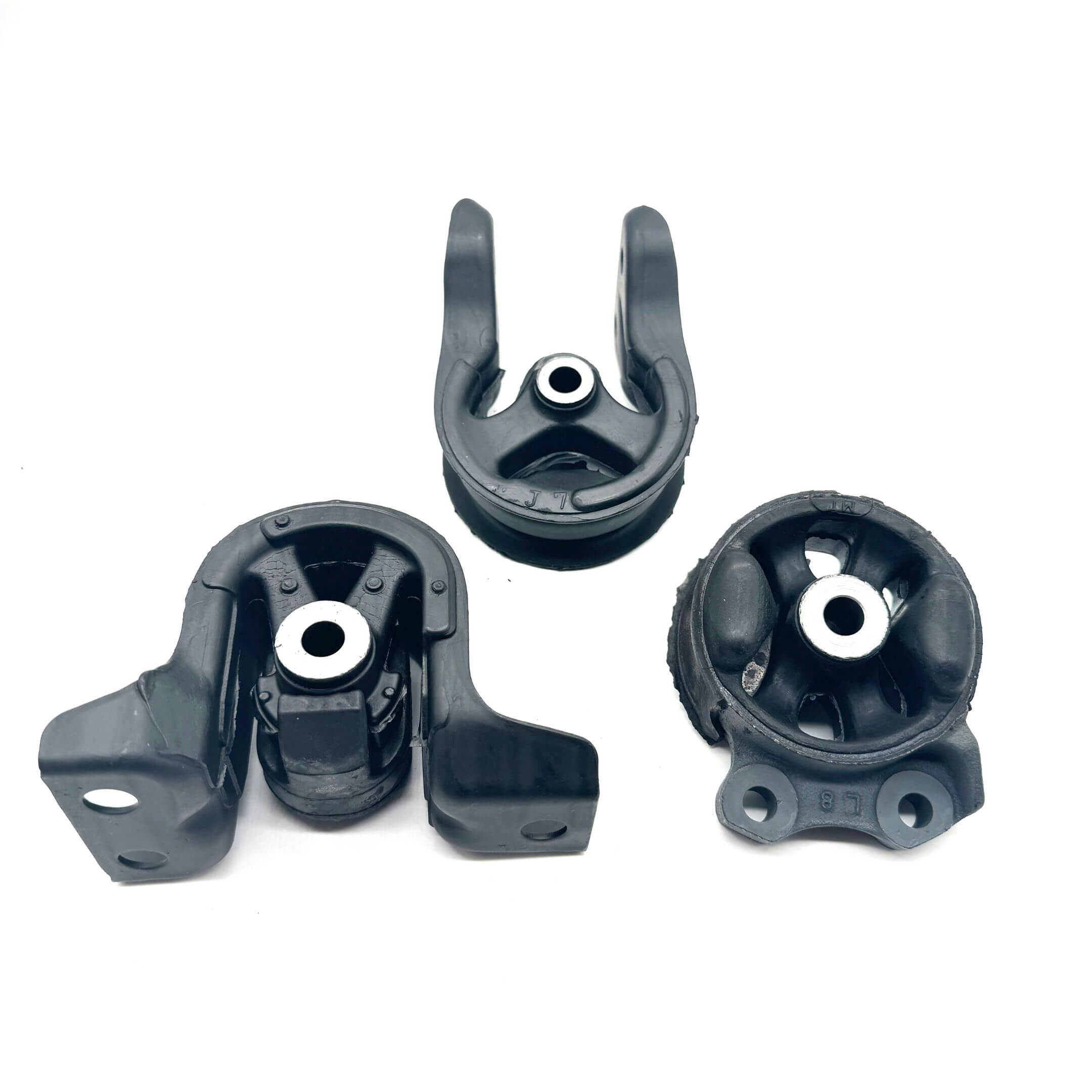 Front view of the Engine & Transmission Mount Set for Honda Acty Truck HA3, HA4 (1990-1999) - durable construction for long-lasting performance