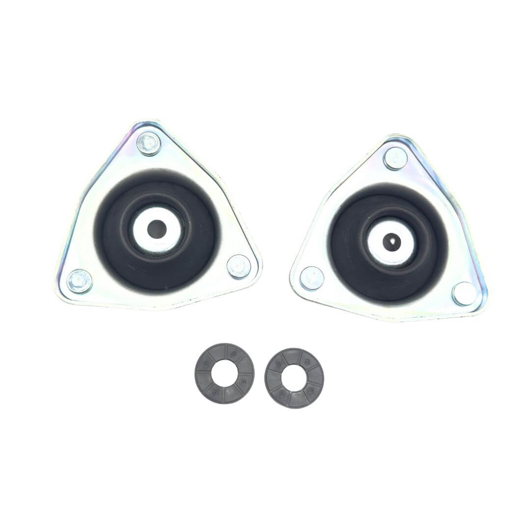 Underside view of the Honda Acty HA6, HA7 front strut mount pair 51920-S3A-014, showing the strut shaft seats and lower flanges.