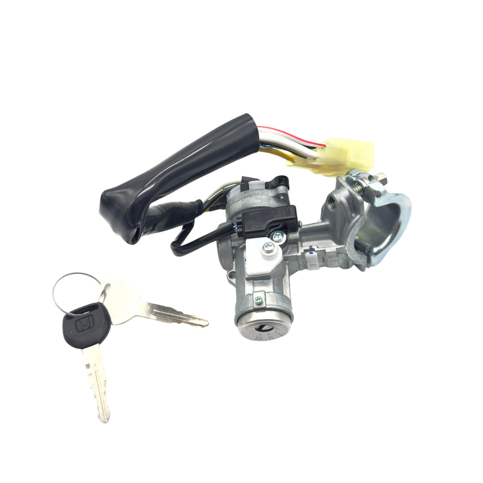 New ignition cylinder and main switch assembly 35100-SJ6-X01 with 2 keys for Honda Acty Van HH3, HH4 models 1996-1999, complete lock and switch unit.