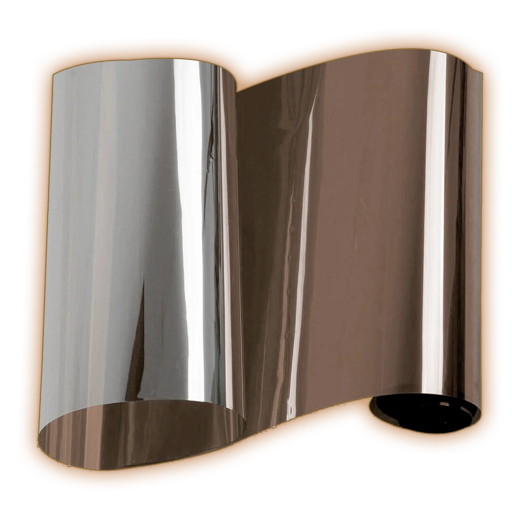 Close-up of Omnique Rhyolite Bronze Window Tint Film – Sleek Mirror Finish