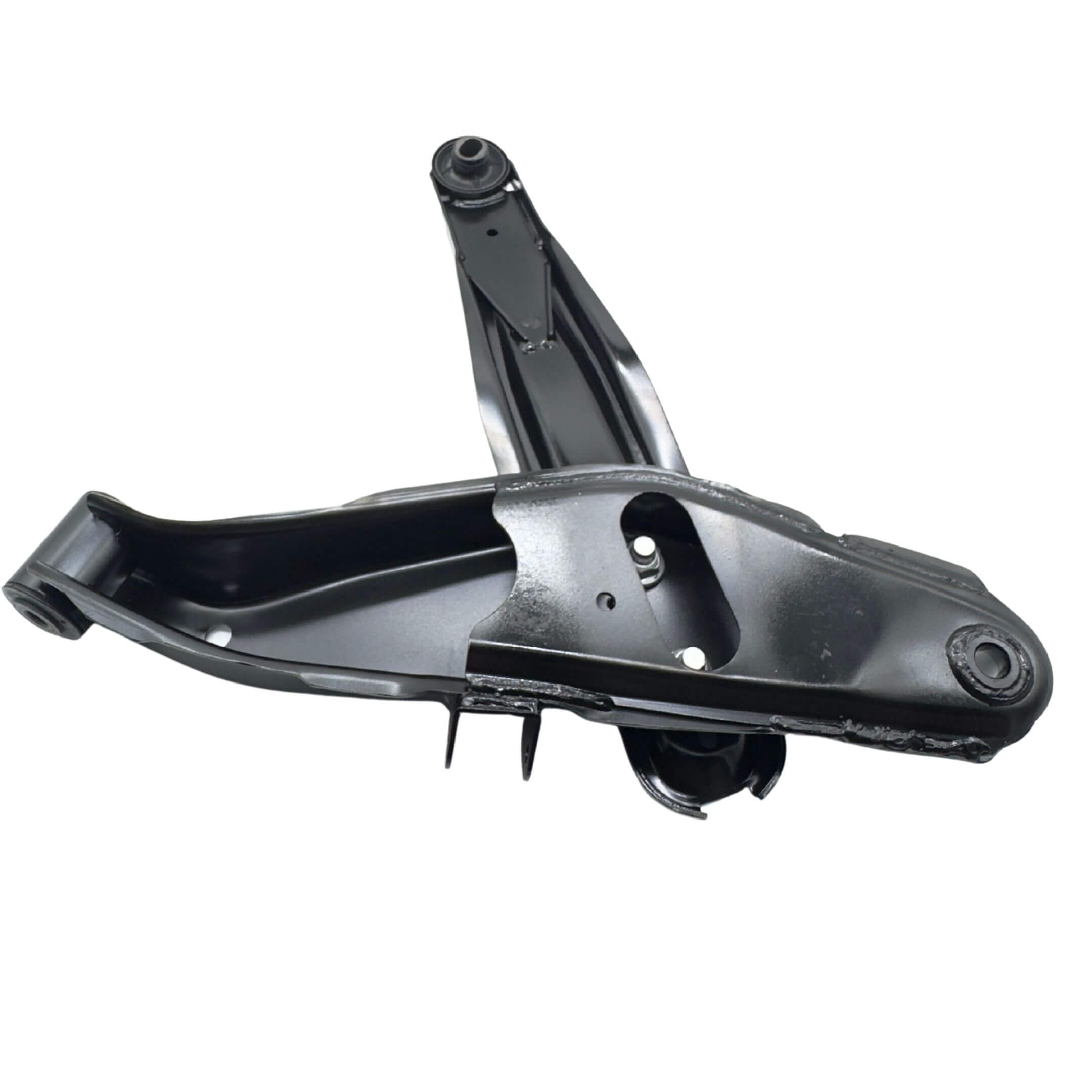 Lower Control Arm - Right for Subaru Sambar Truck TT1, TT2 Models (1999-2012) featuring a durable black metal construction.