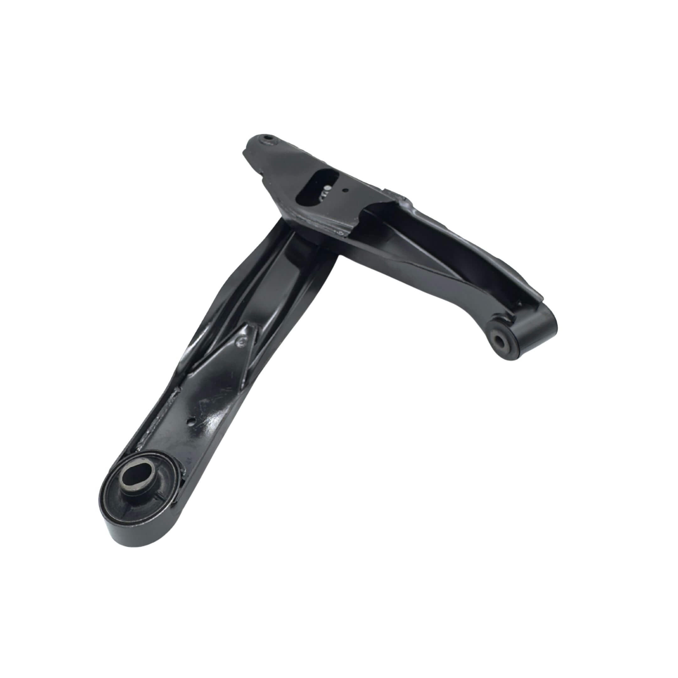 Lower Control Arm - Right for Subaru Sambar Truck TT1, TT2 Models (1999-2012) featuring a durable black metal construction.