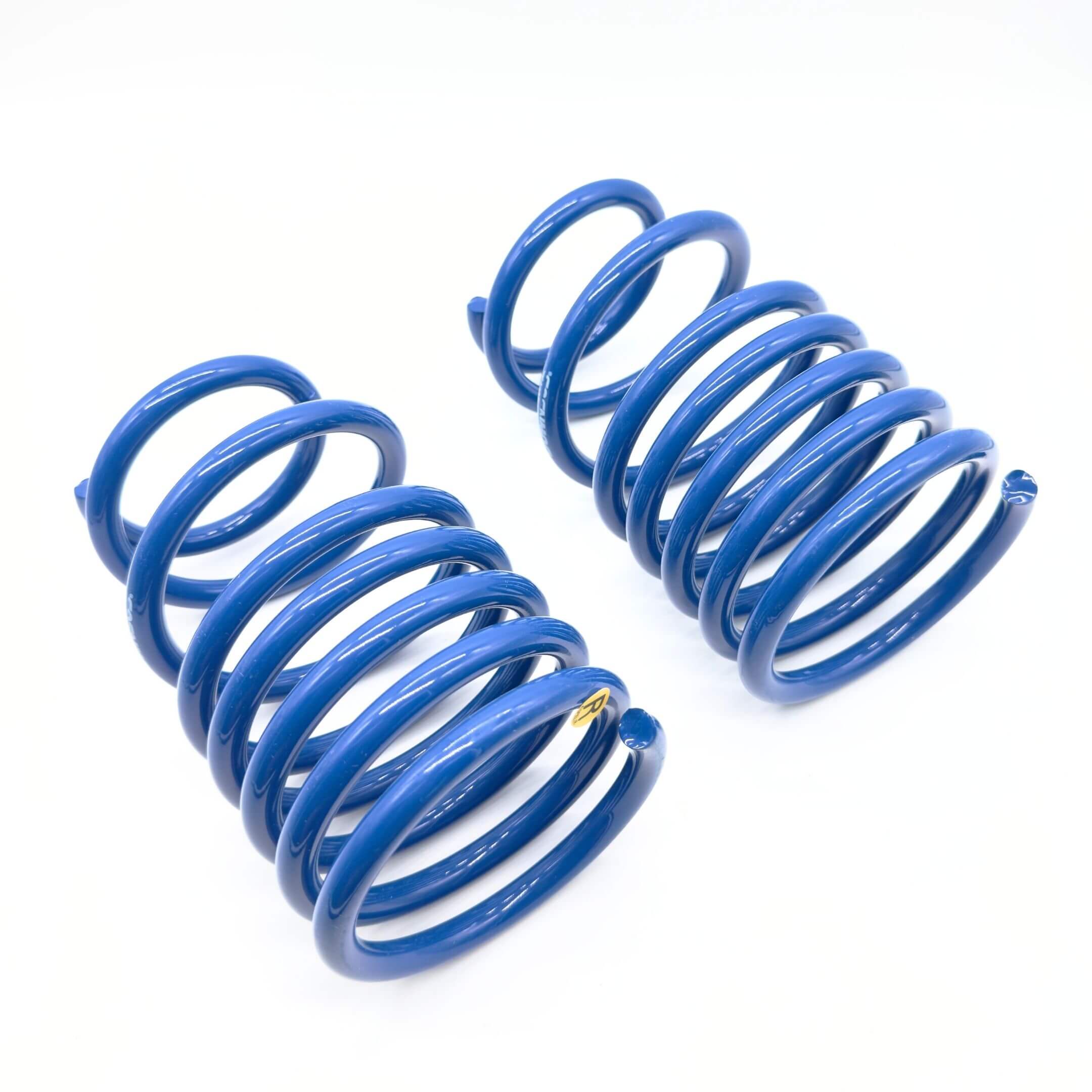 Espelir Super Downsus Rear Springs for Subaru Sambar Truck TT1, TT2 (1999-2012) featuring 35-40 mm lowering in vibrant blue.