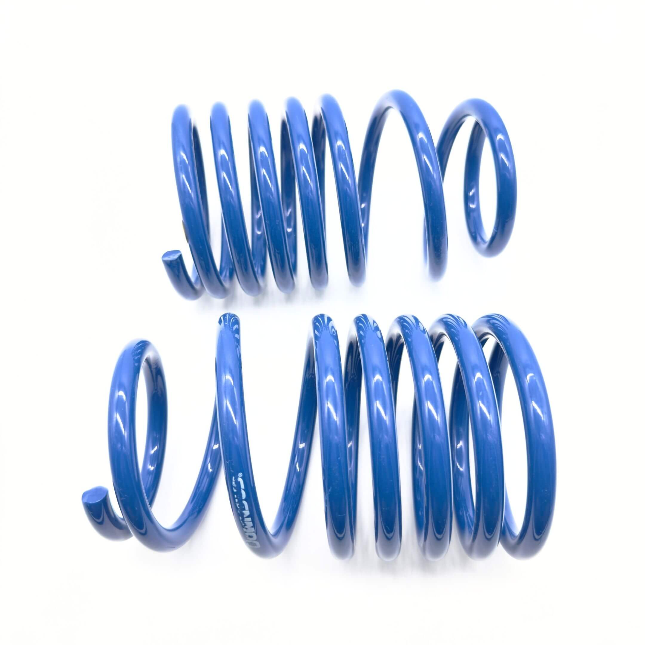 Espelir Super Downsus Rear Springs for Subaru Sambar Truck TT1, TT2 Models (1999-2012) featuring 35-40 mm lowering in vibrant blue.