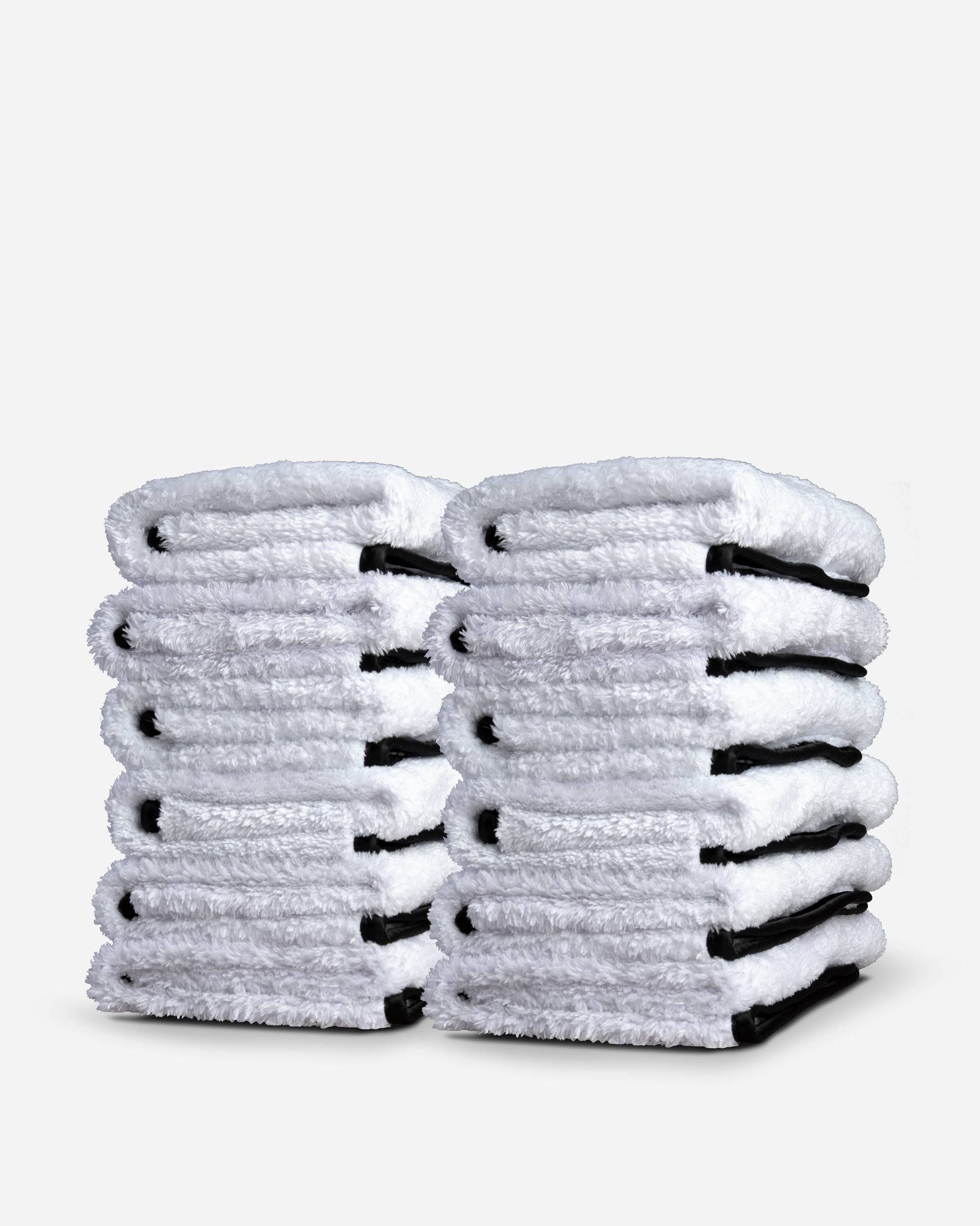 Microfiber Car Cloths ten-pack stacked, ensuring you have plenty of lint-free towels for every step of your car detailing routine.