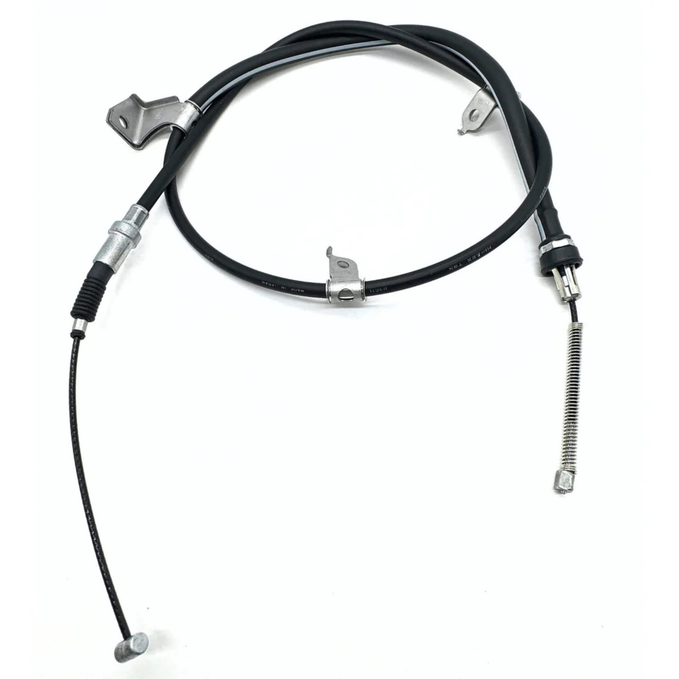 Parking Brake Cable for Right Side Subaru Sambar Truck TT1 TT2 Models 1999-2012, featuring durable black casing and metal connectors.