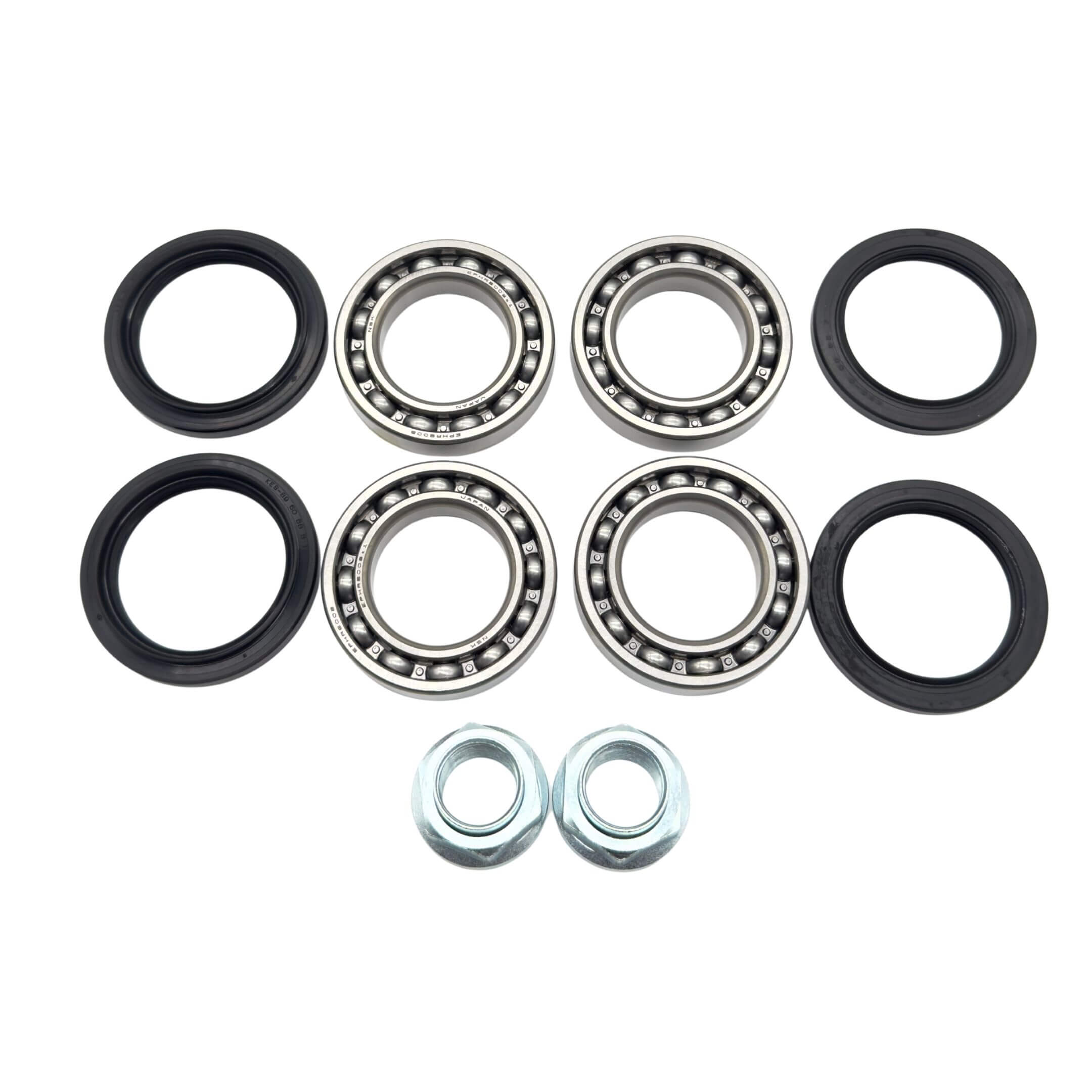 Rear Wheel Bearing & Oil Seal Complete Kit for Subaru Sambar Wagon TW1, TW2 Models (1999-2012) featuring durable bearings and seals for both left and right sides.