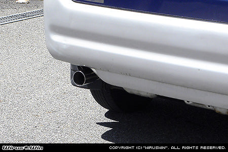 Stainless steel Wirus Win Compact Racing Muffler for Subaru Sambar Dias Van, compatible with supercharged EN07Y engines, KV3 and KV4 models, 1990-1999.