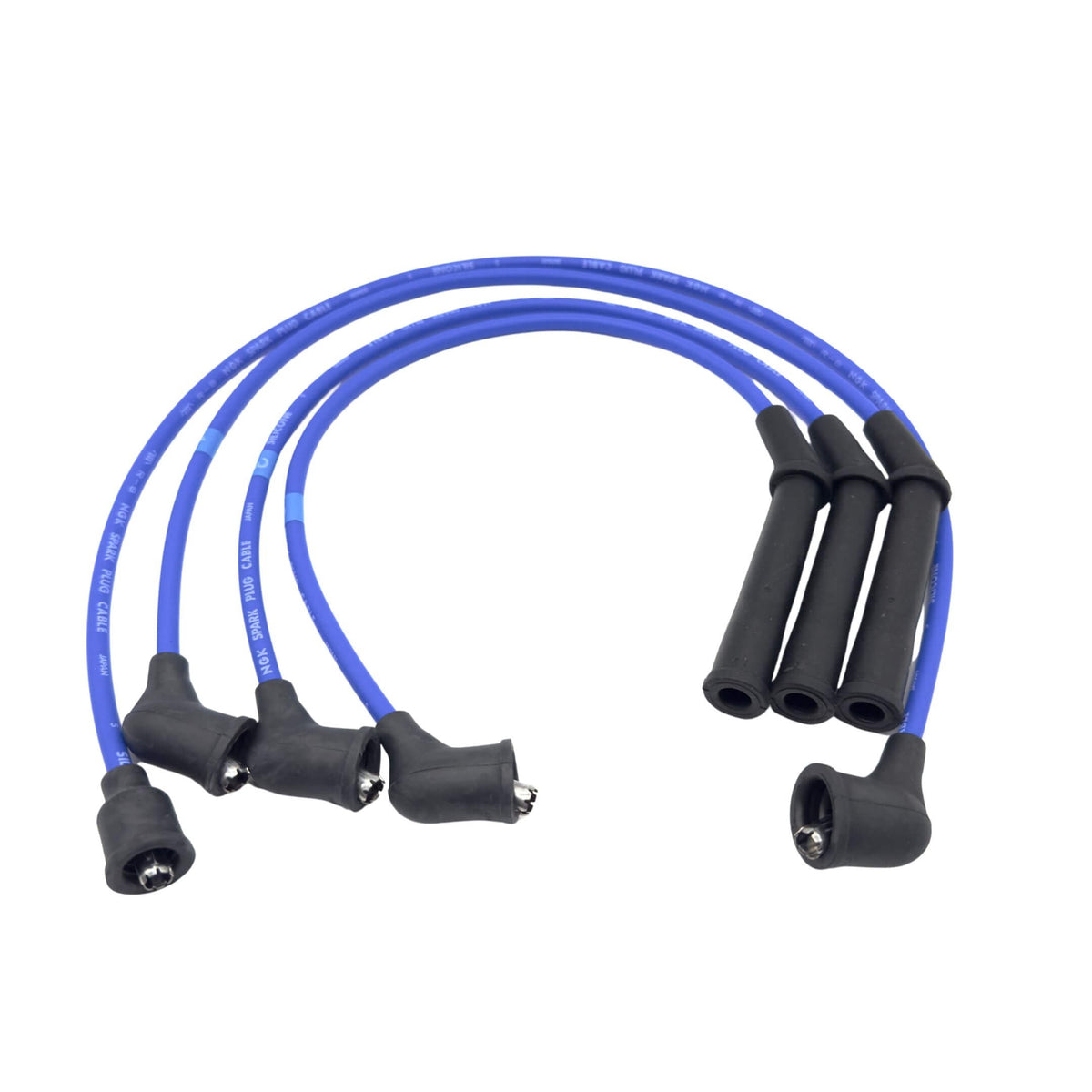 Spark Plug Wires for EFCS Engines in Daihatsu Hijet models S82P, S83P, S82C, S82V (8/1991-1/1994) featuring durable blue insulation and black connectors.