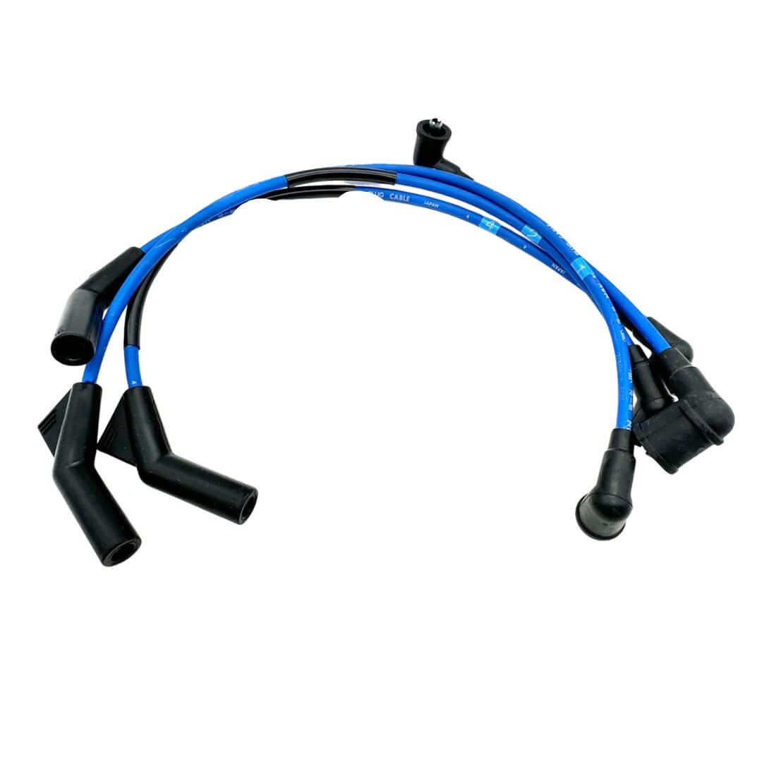 Spark Plug Wires for EFNS Engines, compatible with Daihatsu Hijet Truck models S100P, S110P, S100C, S110C, S100CT, S110CT from 6/1997 to 1/1999, featuring durable blue and black connectors