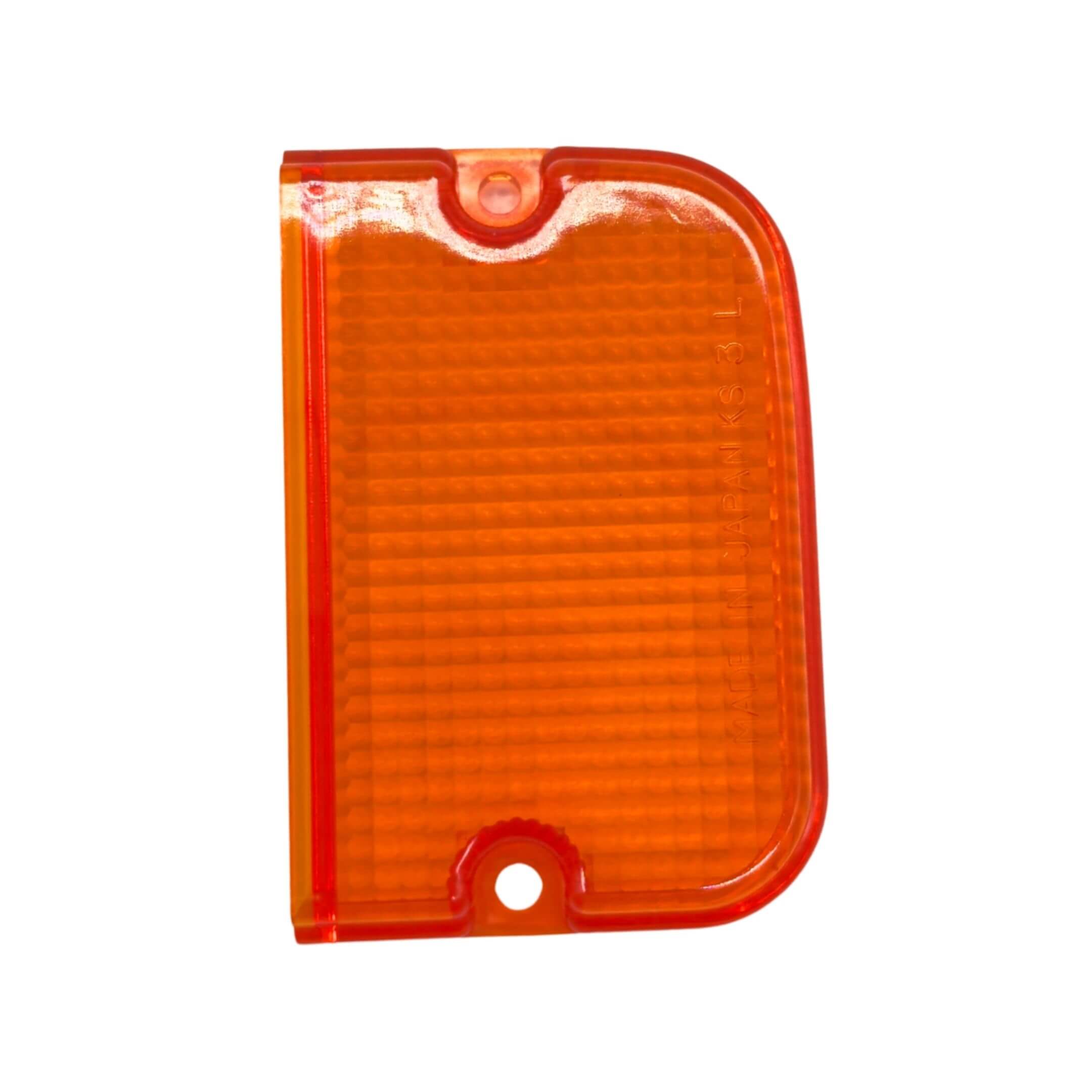 Tail Lamp Turn Signal Cover - Left for Subaru Sambar Truck KS3, KS4 Models (1990-1998) featuring an orange, textured design with mounting holes.
