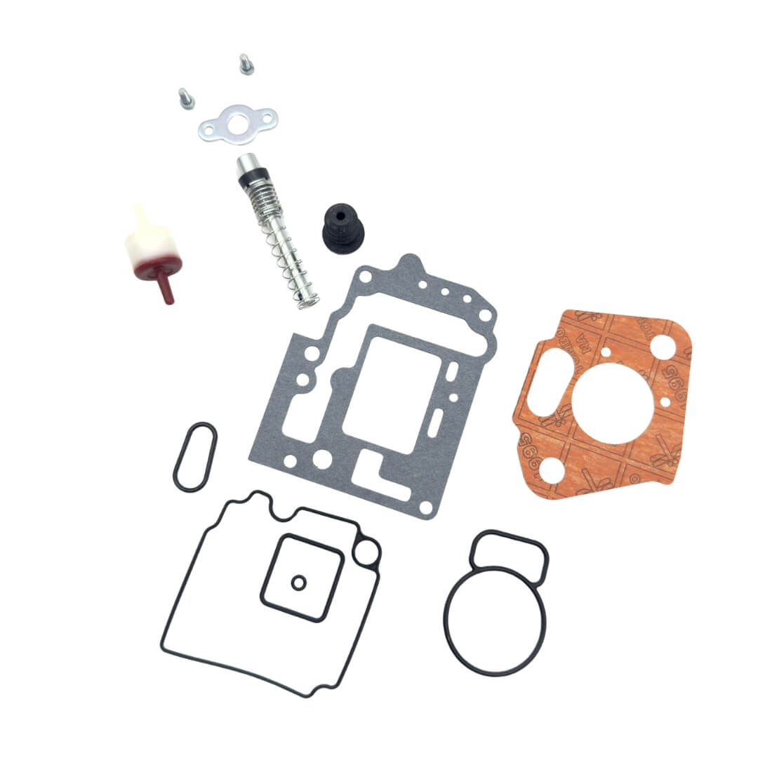 13-piece carburetor gasket rebuild kit for 1990-1998 Subaru Sambar KV3 and KV4 trucks, including part numbers 16293KA020, 16186KA030, 16158KA200, 16173KA141, 14958KA080 and 16151KA000.