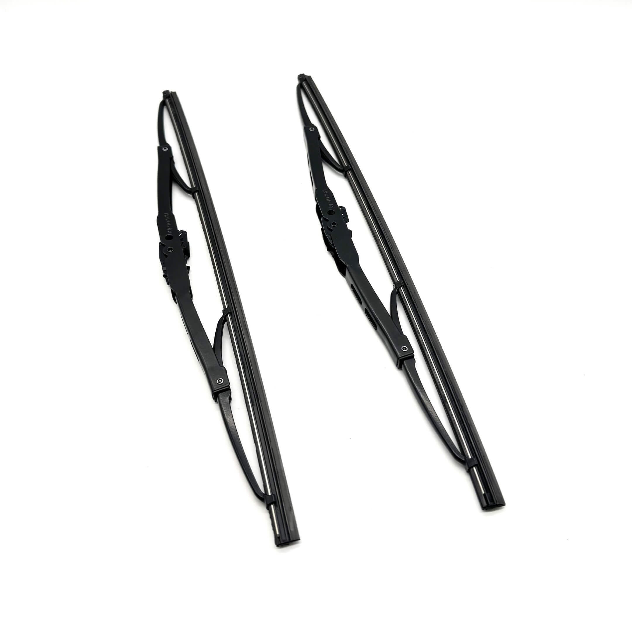 Bosch wiper blades for Subaru Sambar Truck TT1, TT2 models (1999-2012) featuring a sleek black design.