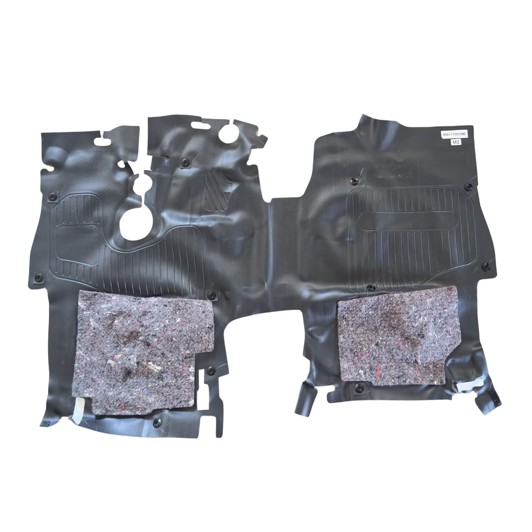 Cab Floor Mat for Subaru Sambar Truck TT1, TT2 Models (1999-2012) featuring durable black material with textured surface and padding, part number 95017TC020NQ.